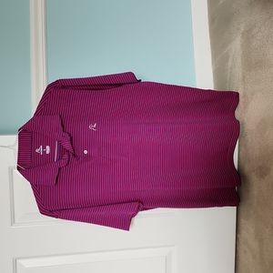 Rhoback "L" Red and Blue Stripped Polo